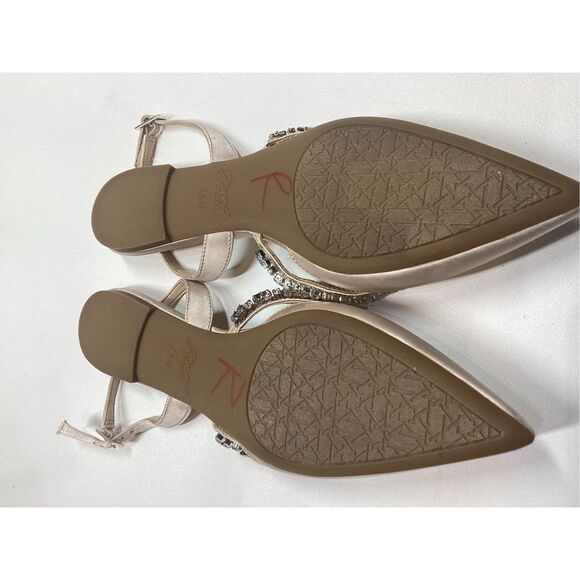 Jewel Badgley Mischka  camden pointed toe slingback flatsin rose gold - Picture 10 of 13